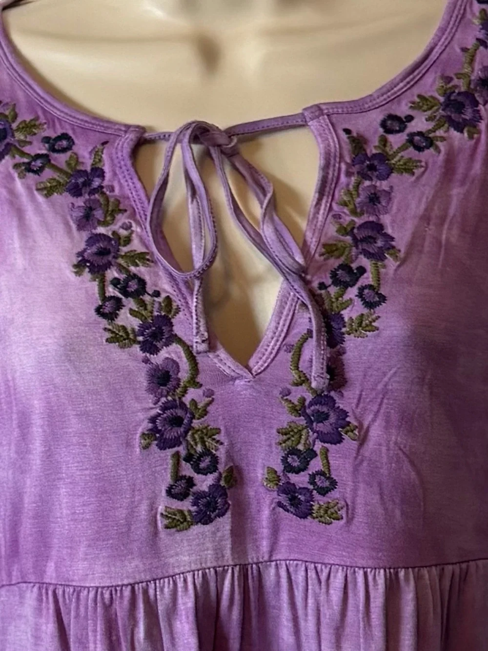 Y2K INC International Concepts‎ Purple Tie Dye Boho Tunic Blouse, Women's Size S